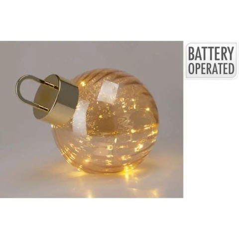 SFERA VETRO CLED 20CM AMBRA